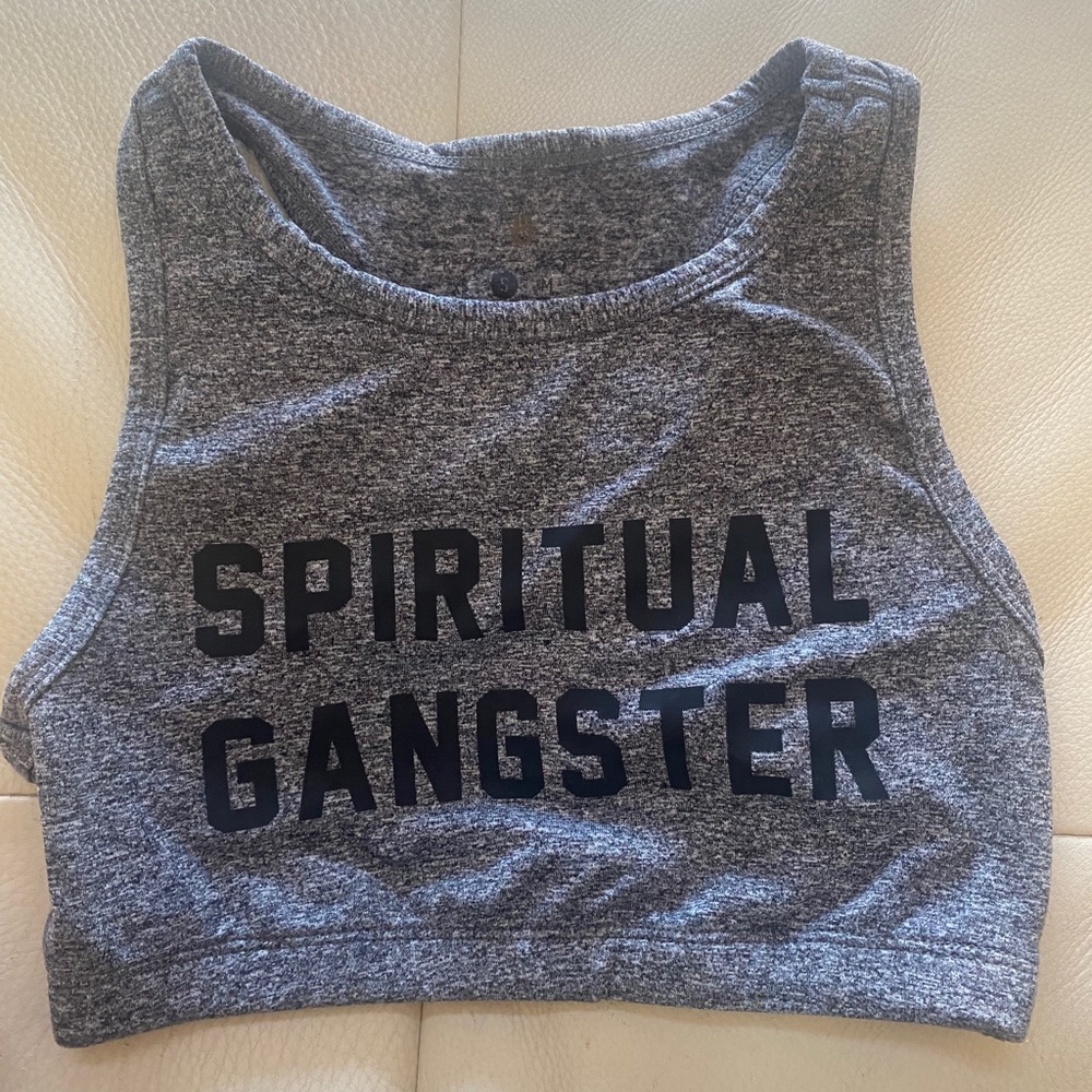 Spiritual Gangster Heathered Gray Bra
